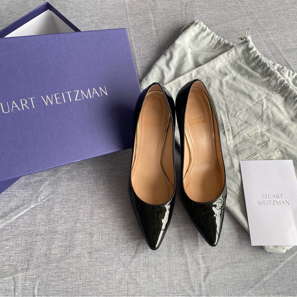 Stuart Weitzman | Classic Patent Pointed-Toe Heels